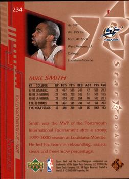 2000-01 Upper Deck #234 Mike Smith Back