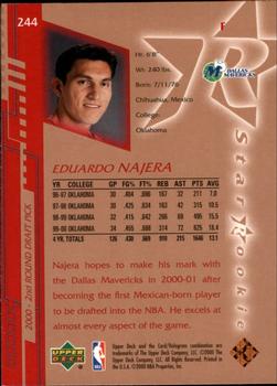 2000-01 Upper Deck #244 Eduardo Najera Back