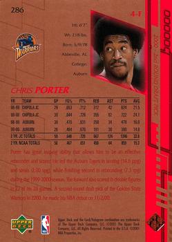 2000-01 Upper Deck #286 Chris Porter Back