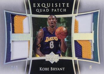 2004-05 Upper Deck Exquisite Collection - Patches Quad #E4P-KB Kobe Bryant Front