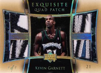 2004-05 Upper Deck Exquisite Collection - Patches Quad Parallel #E4P-KG Kevin Garnett Front