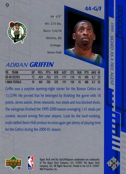 2000-01 Upper Deck Encore #9 Adrian Griffin Back