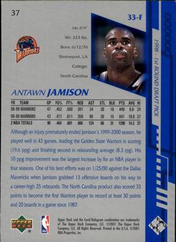 2000-01 Upper Deck Encore #37 Antawn Jamison Back