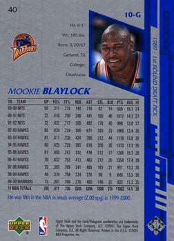 2000-01 Upper Deck Encore #40 Mookie Blaylock Back