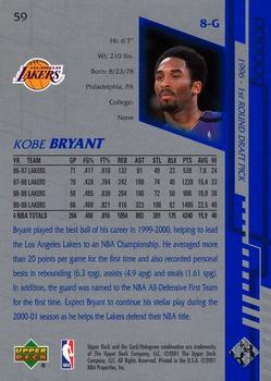 2000-01 Upper Deck Encore #59 Kobe Bryant Back