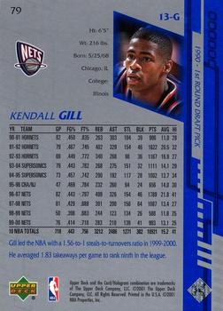 2000-01 Upper Deck Encore #79 Kendall Gill Back