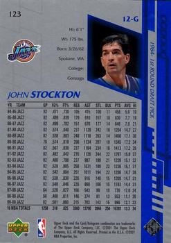 2000-01 Upper Deck Encore #123 John Stockton Back