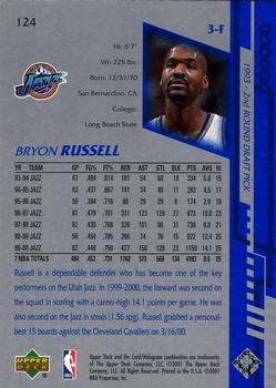 2000-01 Upper Deck Encore #124 Bryon Russell Back
