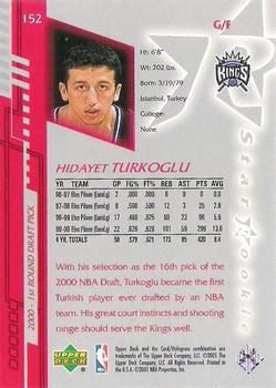 2000-01 Upper Deck Encore #152 Hidayet Turkoglu Back