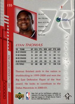 2000-01 Upper Deck Encore #155 Etan Thomas Back