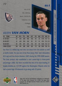 2000-01 Upper Deck Encore #77 Keith Van Horn Back