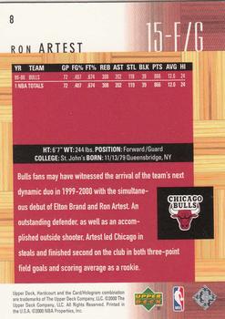 2000-01 Upper Deck Hardcourt #8 Ron Artest Back