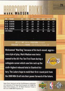 2000-01 Upper Deck Hardcourt #79 Mark Madsen Back