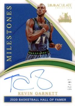 2020-21 Panini Immaculate Collection - Immaculate Milestones #IMI-KGA Kevin Garnett Front