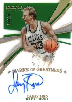2020-21 Panini Immaculate Collection - Marks of Greatness Gold #MG-LBI Larry Bird Front