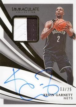 2020-21 Panini Immaculate Collection - Patch Autographs #PA-KGA Kevin Garnett Front