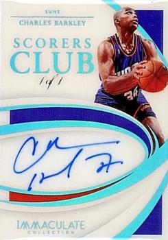 2020-21 Panini Immaculate Collection - Scorers Club Signatures Platinum #SCS-CBA Charles Barkley Front