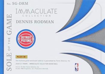 2020-21 Panini Immaculate Collection - Sole of the Game #SG-DRM Dennis Rodman Back