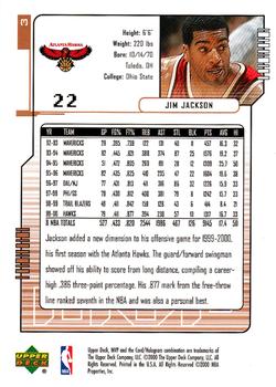 2000-01 Upper Deck MVP #3 Jim Jackson Back