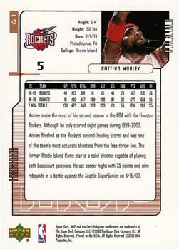 2000-01 Upper Deck MVP #61 Cuttino Mobley Back