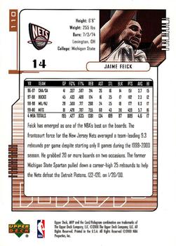 2000-01 Upper Deck MVP #110 Jamie Feick Back