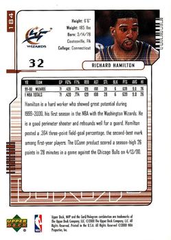 2000-01 Upper Deck MVP #184 Richard Hamilton Back