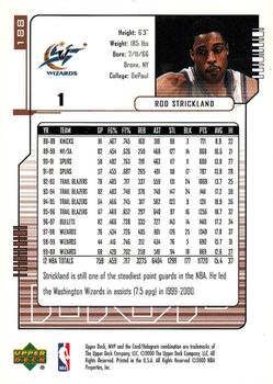 2000-01 Upper Deck MVP #188 Rod Strickland Back
