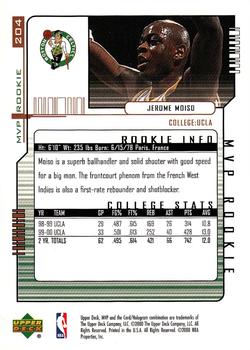 2000-01 Upper Deck MVP #204 Jerome Moiso Back