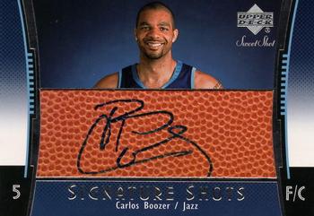 2004-05 Upper Deck Sweet Shot - Signature Shots #SS-CB Carlos Boozer Front
