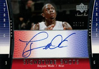2004-05 Upper Deck Sweet Shot - Signature Shots Stars and Stripes #RWB-DW Dwyane Wade Front