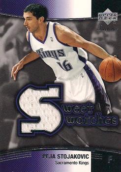 2004-05 Upper Deck Sweet Shot - Sweet Swatches #SW-PS Peja Stojakovic Front