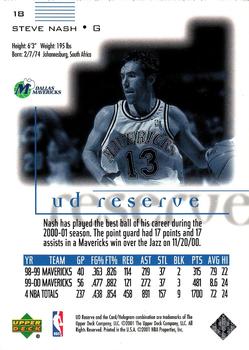 Steve Nash 2000-01 Topps Basketball Card #241 Dallas Mavericks