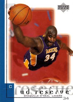 2000-01 UD Reserve #37 Shaquille O'Neal Front