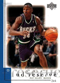 2000-01 UD Reserve #44 Ray Allen Front