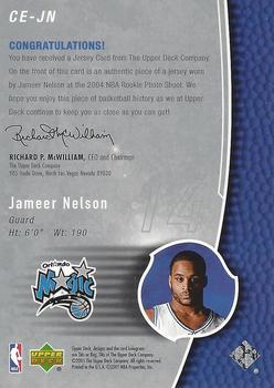 2004-05 Upper Deck Trilogy - The Cutting Edge #CE-JN Jameer Nelson Back