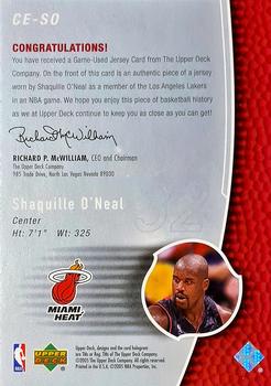 2004-05 Upper Deck Trilogy - The Cutting Edge #CE-SO Shaquille O'Neal Back