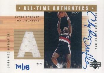2004-05 Upper Deck Ultimate Collection - Autographed Buybacks #CD-A Clyde Drexler Front