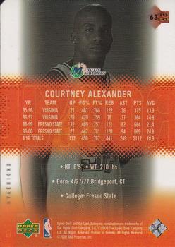 2000-01 Upper Deck Slam #63 Courtney Alexander Back