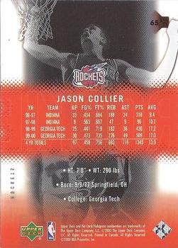 2000-01 Upper Deck Slam #65 Jason Collier Back