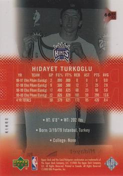 2000-01 Upper Deck Slam #66 Hidayet Turkoglu Back