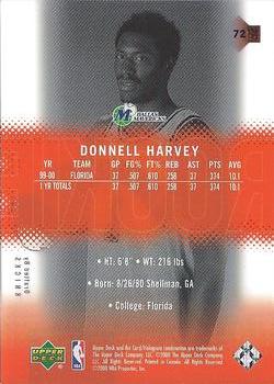 2000-01 Upper Deck Slam #72 Donnell Harvey Back
