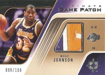 2004-05 Upper Deck Ultimate Collection - Game Patches #UGP-MA Magic Johnson Front