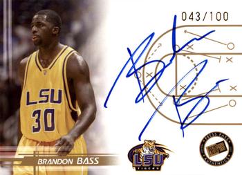 2005 Press Pass - Autographs Gold Half Court #NNO Brandon Bass Front