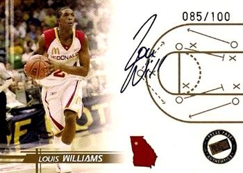 2005 Press Pass - Autographs Gold Half Court #NNO Louis Williams Front