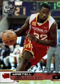 2005 Press Pass - Holo Gold #RP35 Martell Webster Front