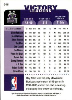 2000-01 Upper Deck Victory #246 Ray Allen Back