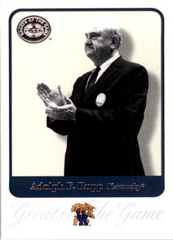 2001 Fleer Greats of the Game #1 Adolph F. Rupp Front