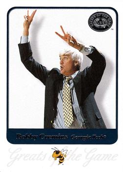 2001 Fleer Greats of the Game #8 Bobby Cremins Front