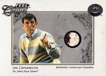 2001 Fleer Greats of the Game - Feel The Game Classics #NNO Lou Carnesecca Front