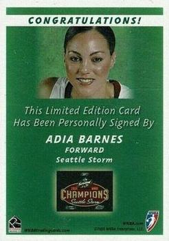 2005 Rittenhouse WNBA - Autographs #NNO Adia Barnes Back